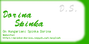 dorina spinka business card